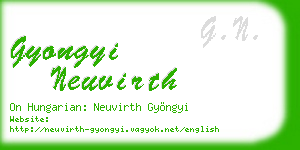 gyongyi neuvirth business card