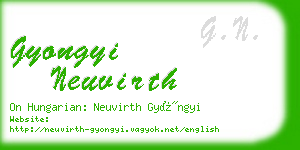 gyongyi neuvirth business card